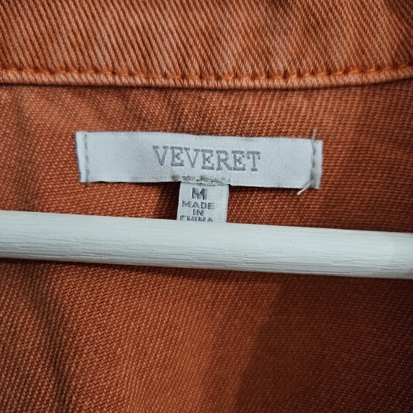 Orange Rhinestone Denim Jacket - Picture 3 of 7